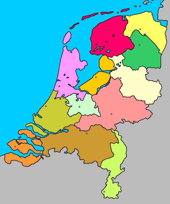 Mapa interactivo de Holanda: provincias y capitales (luventicus.org