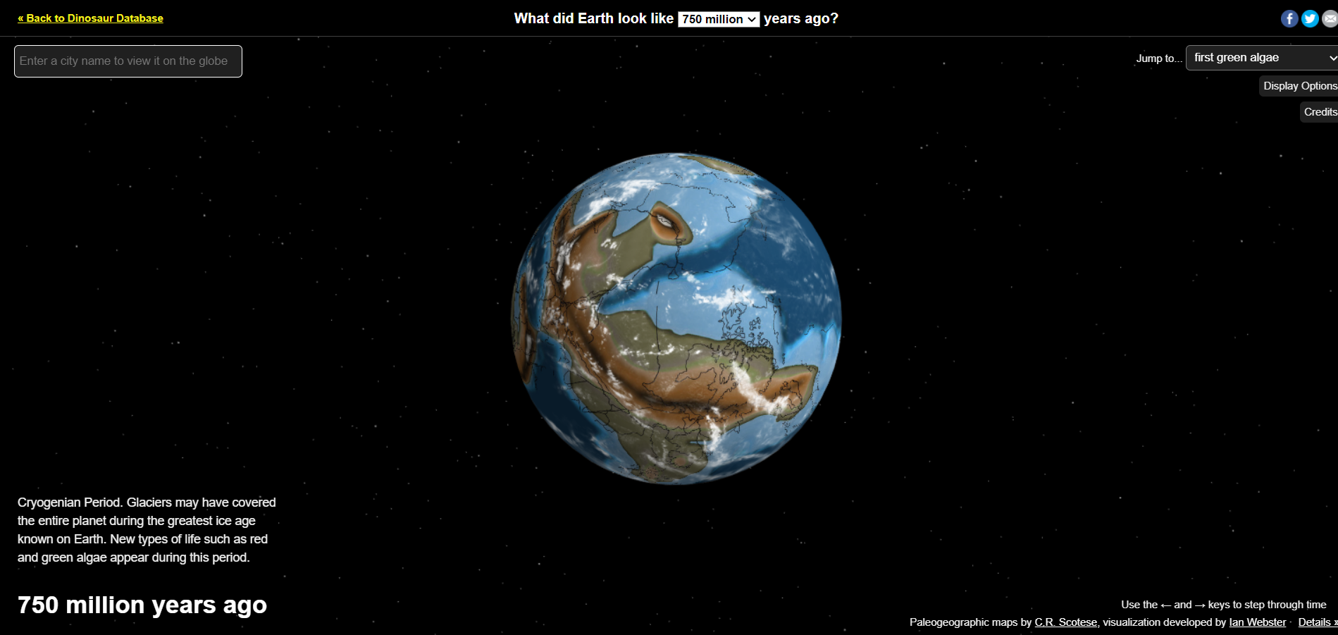 Ancient Earth globe