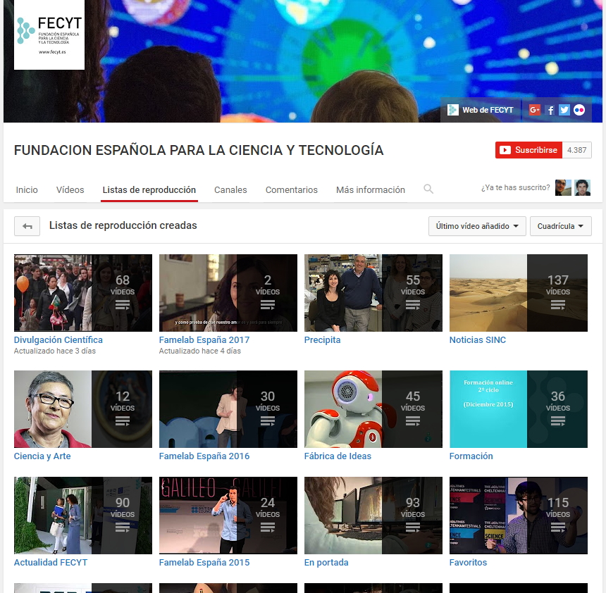 Vídeos de Ciencias de la Fundación Española para la Ciencia y la Tecnología