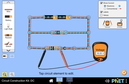 Kit de construction de circuit: CC - Labo virtuel