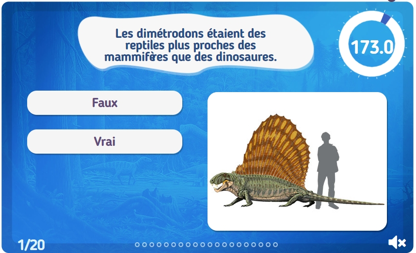 Quiz : Les dinosaures et autres animaux anciens (jeux-historiques.com)