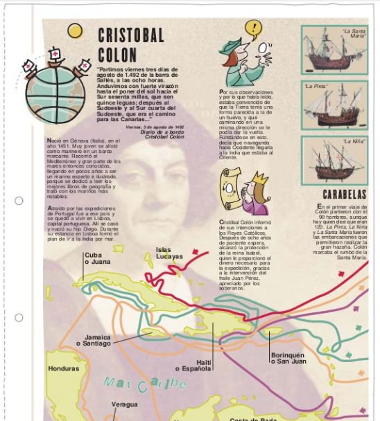 Cristóbal Colón. Láminas de El Mundo