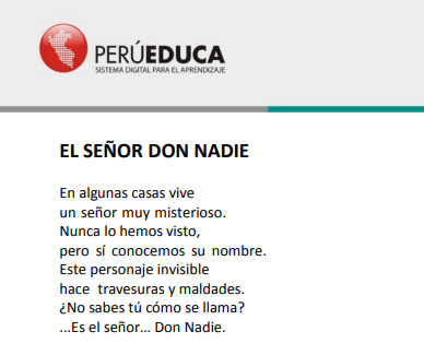 El señor Don Nadie (PerúEduca)