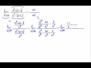 Límite cuando x tiende a infinito - Cociente de polinomios