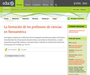 La formación de los profesores de ciencias en Iberoamérica