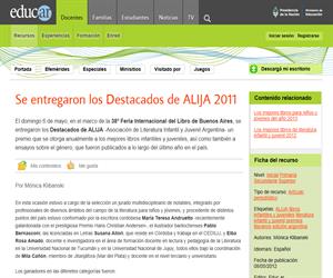 Se entregaron los Destacados de ALIJA 2011 (Argentina)
