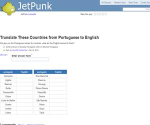 Translate These Countries from Portuguese to English