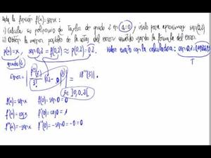 Error en polinomio de Taylor