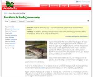 Geco diurno de Standing (Phelsuma standingi)