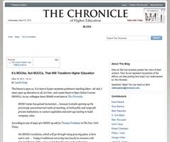 It’s MOOAs, Not MOOCs, That Will Transform Higher Education | The Chronicle of Higher Education