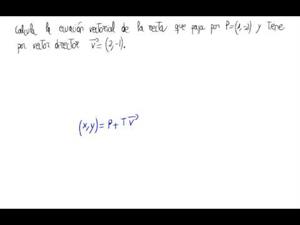 De punto y vector a ecuación vectorial