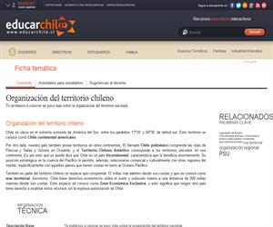 Organización del territorio chileno (Educarchile)