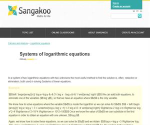 Systems of logarithmic equations