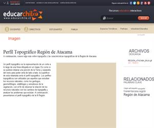 Perfil Topográfico Región de Atacama (Educarchile)