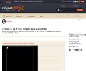 Terremoto en Chile: especial para estudiantes (Educarchile)