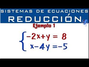 Sistemas de ecuaciones 2x2. Método de Reducción por eliminación