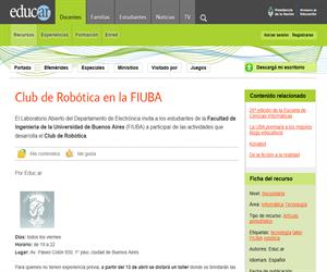 Club de Robótica en la FIUBA