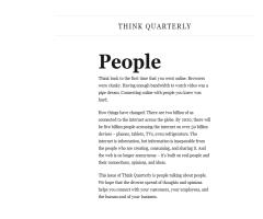 Think Quarterly, de Google. Tercer número: Personas