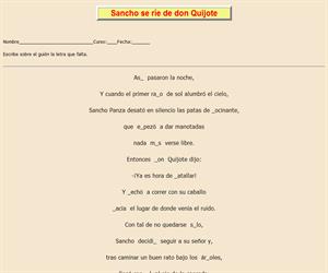 23ª Ficha de ortografía de Don Quijote de la Mancha