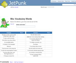 Mis- Vocabulary Words