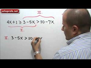 Solución de desigualdad lineal con tres componentes (JulioProfe)