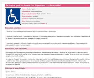 Territorio e igualdad de derechos de personas con discapacidad