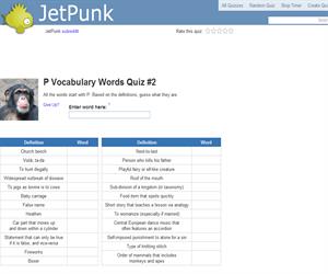 P Vocabulary Words Quiz 2