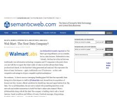 Wal-Mart: The Next Data Company? (Semantic Web)