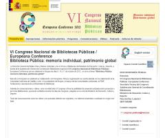 VI Congreso Nacional de Bibliotecas Públicas / Europeana Conference Biblioteca Pública: memoria individual, patrimonio global
