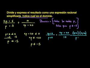 Cómo multiplicar y dividir expresiones racionales 3 (Khan Academy Español)