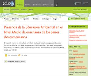 Presencia de la Educación Ambiental en el Nivel Medio de enseñanza de los países iberoamericanos
