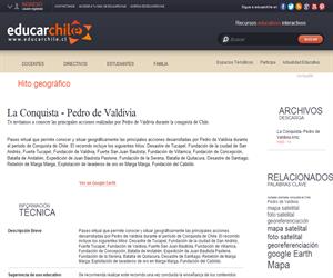 La Conquista - Pedro de Valdivia (Educarchile)