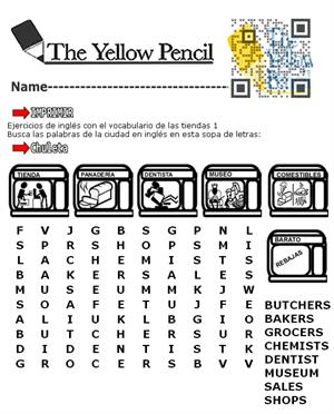 Sopa de Letras sobre la ciudad.  The Yellow Pencil