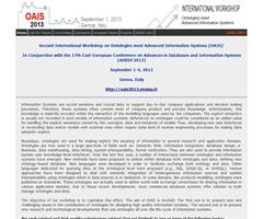 OAIS: Ontologies meet Advanced Information Systems (OAIS’2013)