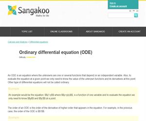 Ordinary differential equation (ODE)