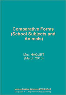 Comparative forms - School subjects and animals (chagall-col.spip.ac-rouen)