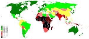 Mapa interactivo de la población mundial (educaplus)