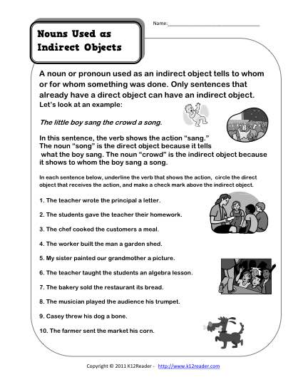 Nouns as Indirect Objects