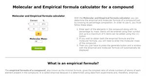 Molecular and Empirical formula calculator