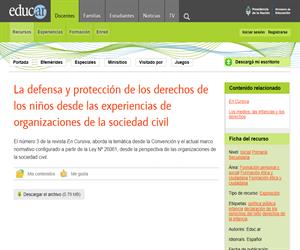 La Defensa y Protección de los derechos de los niños desde las experiencias de organizaciones de la sociedad civil