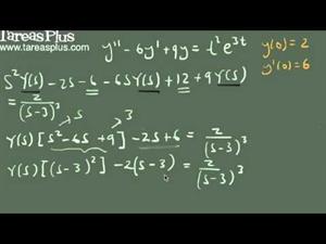 Solución de una ecuación diferencial usando la transformada de laplace parte 2 (Tareas Plus)