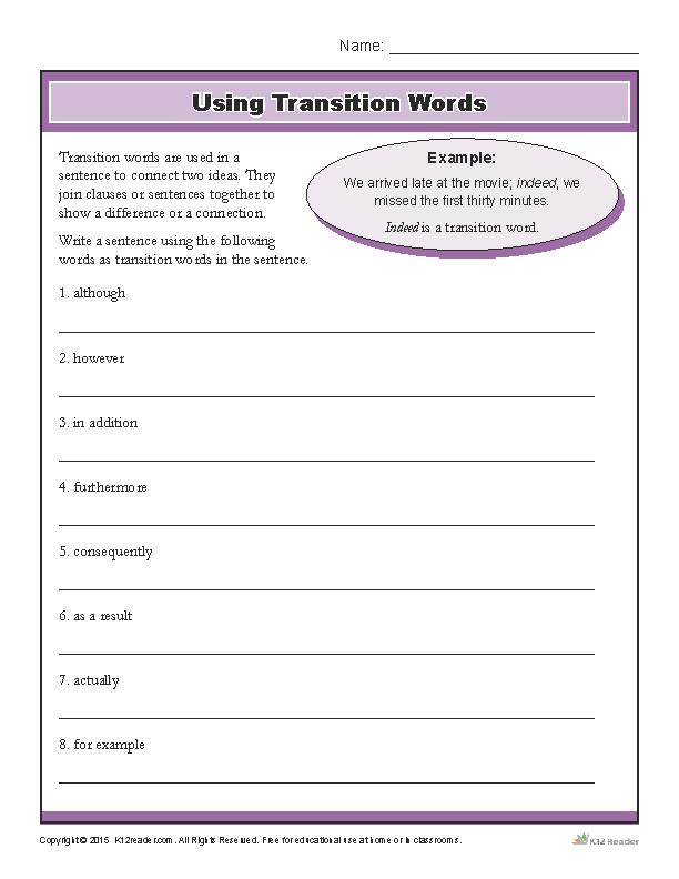 Using Transition Words