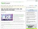 "Why We Sold TechCrunch To AOL, And Where We Go From Here" (Michael Arrington)