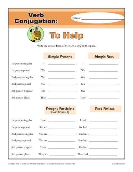 Verb Conjugations: To Help