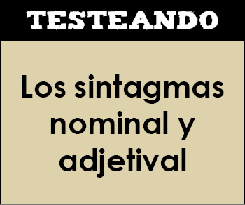 Los sintagmas nominal y adjetival. 1º Bachillerato - Lengua (Testeando)
