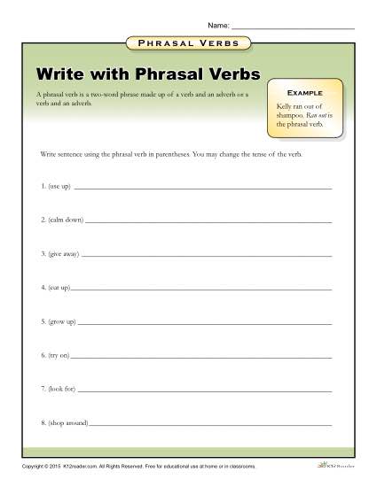 Write with Phrasal Verbs