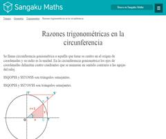 Razones trigonométricas en la circunferencia