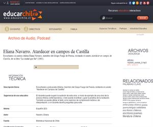 Eliana Navarro. Atardecer en campos de Castilla (Educarchile)