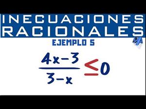 Inecuaciones racionales solución "x negativa" | Ejemplo 5
