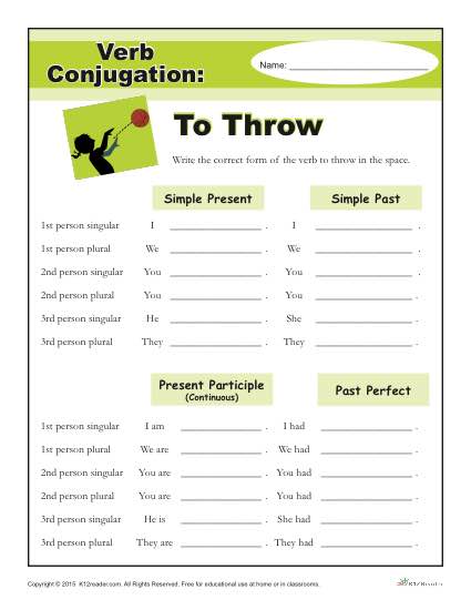 Verb Conjugation: To Throw